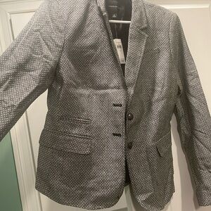 NWT banana republic blazer women’s 6: black and white stitched pattern